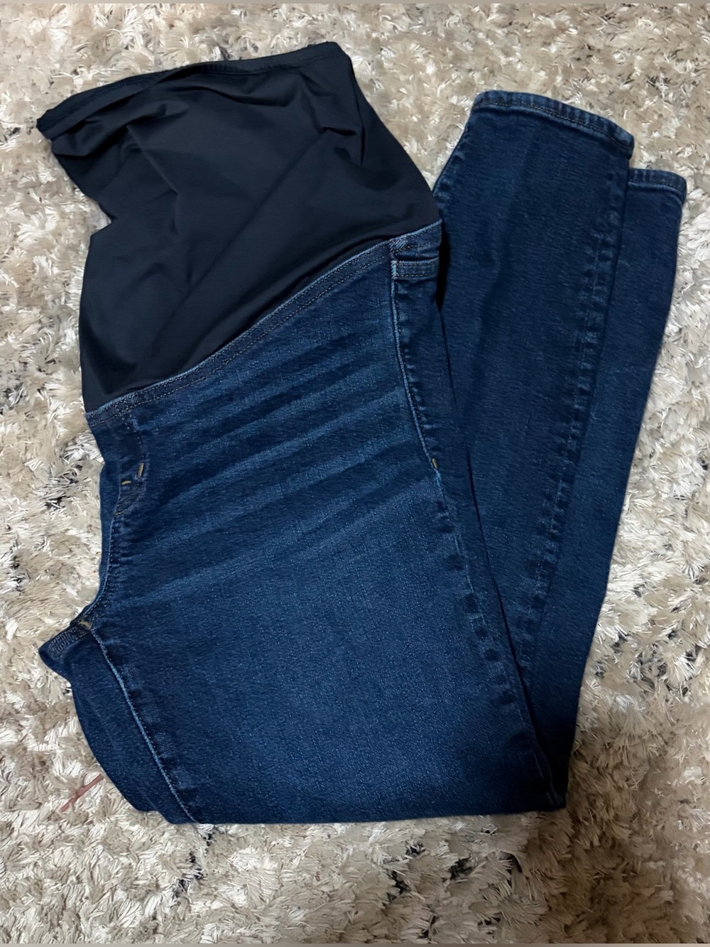 Madewell Dark Wash Maternity Skinny Jeans - Stretch Panel